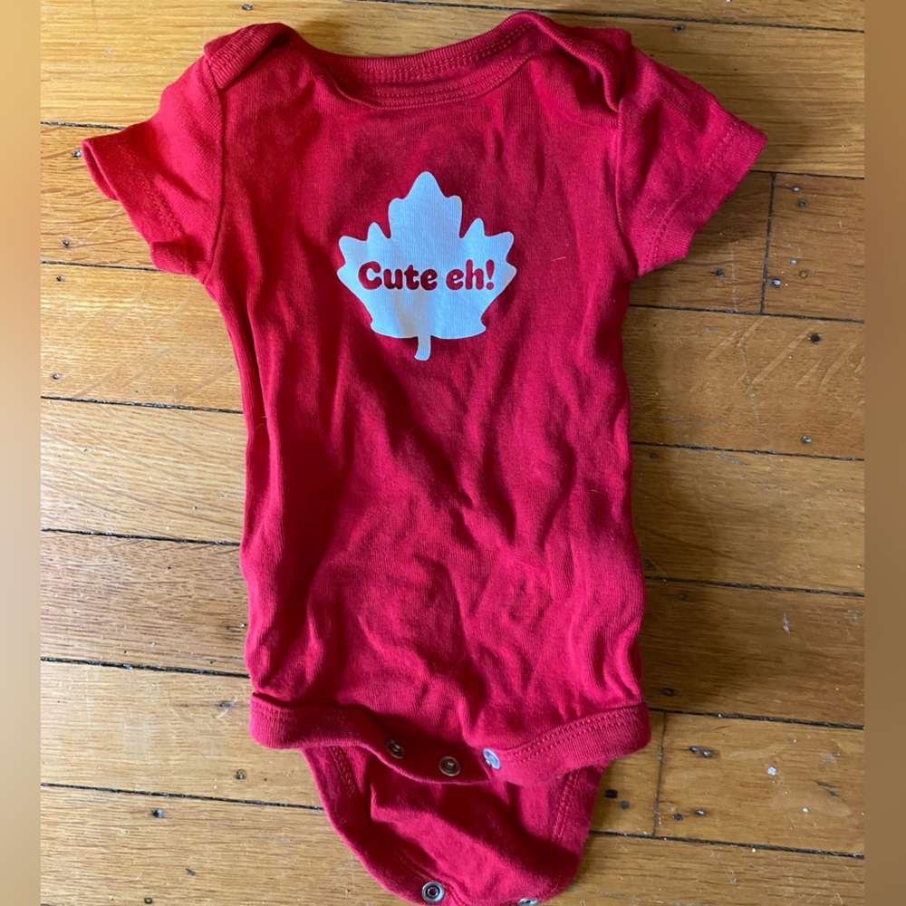 2 for $10 or 3 for $12- Red Cute Canada Day Baby Onesie